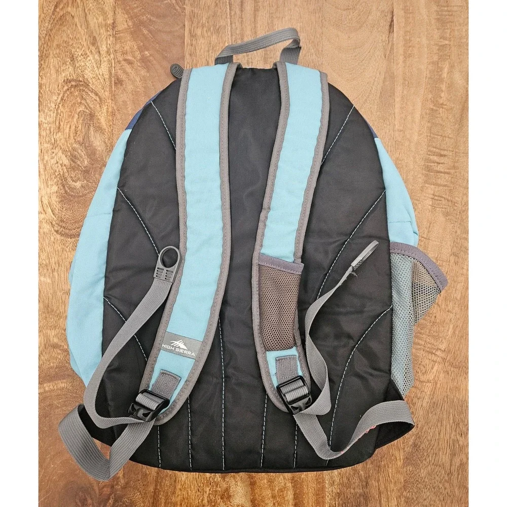 High Sierra Backpack Blue Adult Pockets Travel School Bag